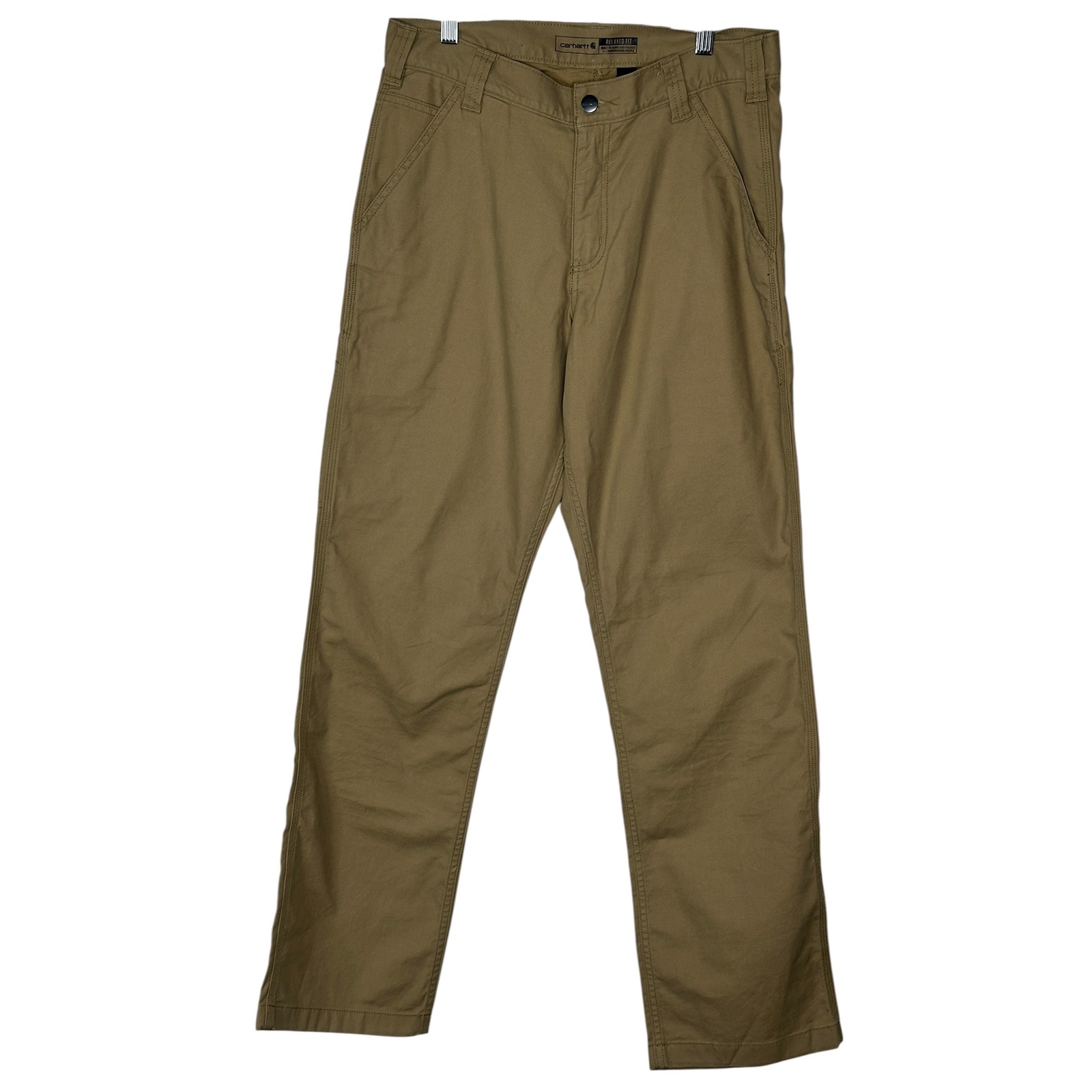 Carhartt Work Pants 30 X 32 Tan Relaxed Fit Rugged Flex Canvas Utility Mens